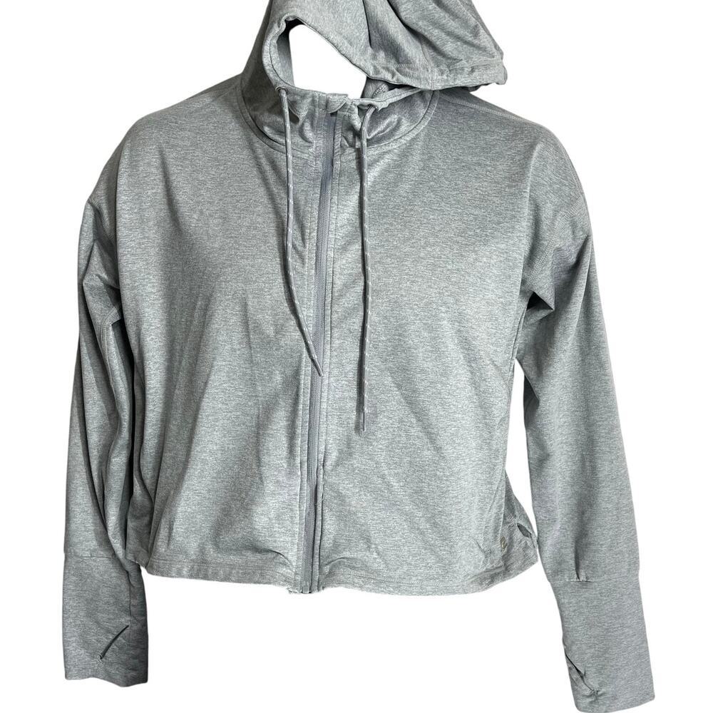 Road Runner Hoodie Womens Size L Gray Full Zip Perfect Fit Athleisure Active